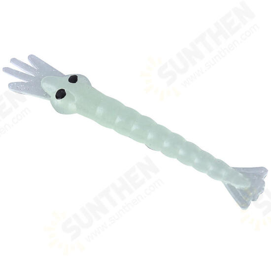 50Pcs/Set 4cm 0.25g Luminous Artificial Shrimp Fishing Soft Bait Grass Shrimp Carp Squid Pesca Fishing Lure