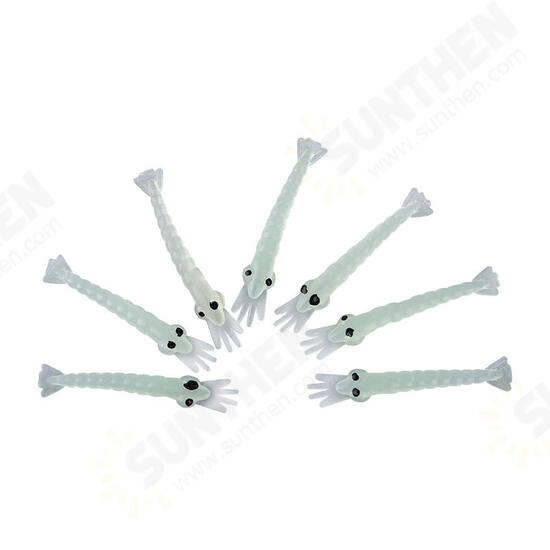 50Pcs/Set 4cm 0.25g Luminous Artificial Shrimp Fishing Soft Bait Grass Shrimp Carp Squid Pesca Fishing Lure