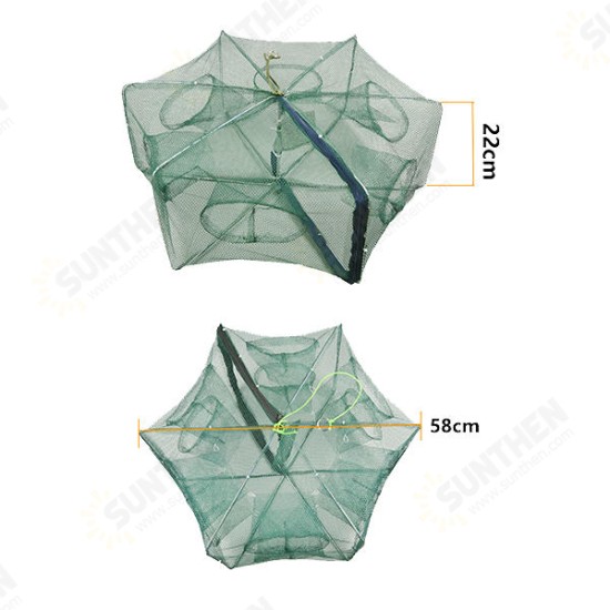 58*22CM Nylon Green Foldable Fishing Bait Net Crab Fish Minnow Crawfish Shrimp Net 58*22CM Nylon Green Foldable Fishing Bait Net Crab Fish Minnow Crawfish Shrimp Net