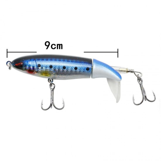 5PCS 13G Floating Pencil Fishing Lures Hard Shell Plastic Fish Simulation Lures With 2 Hooks Fishing Tools