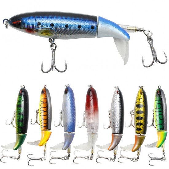 5PCS 13G Floating Pencil Fishing Lures Hard Shell Plastic Fish Simulation Lures With 2 Hooks Fishing Tools