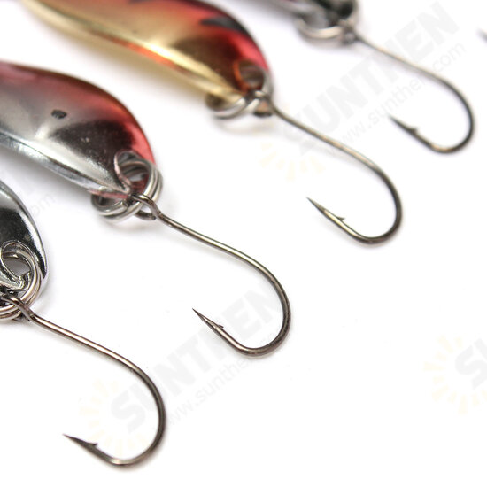 5PCS 3G 30CM Spinner Spoon Fishing Lure Metal Lures Colorful Hard Baits