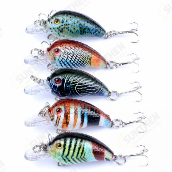 5PCS 4.5cm 4.2g Fishing Lures Rock Fishing Hard Bait Lures Bass Crankbaits Bait