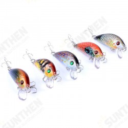 5PCS 5CM 3.8G Fishing Lures Wobblers Painting Series Fishing Topwater Artificial Hard Baits