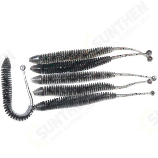 6 Pcs Soft Fishing Lure 8cm PVC Artificial Worm Soft Bait Fish Wobblers Bass Carp Fishing Bait