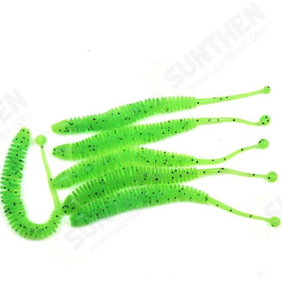 6 Pcs Soft Fishing Lure 8cm PVC Artificial Worm Soft Bait Fish Wobblers Bass Carp Fishing Bait