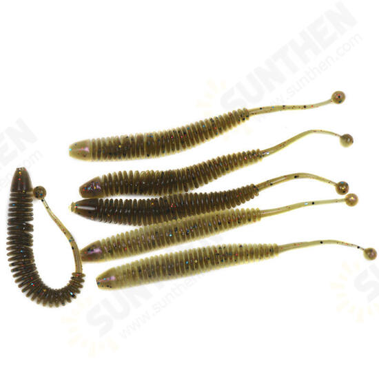 6 Pcs Soft Fishing Lure 8cm PVC Artificial Worm Soft Bait Fish Wobblers Bass Carp Fishing Bait