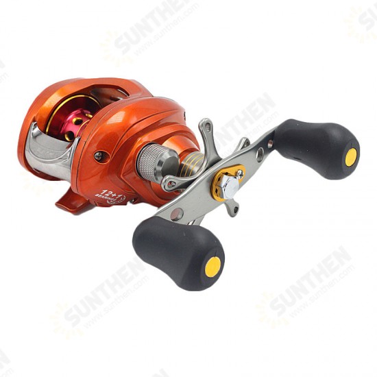 6.3:1 12+1BB Metal Baitcasting Fishing Reel Left / Right Hand Lure Fishing Reel