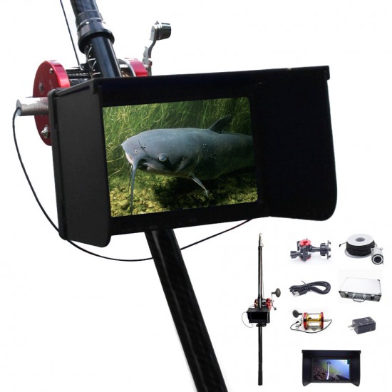 7'' IPS Screen HD Visible Fish Finder Set Underwater Fishing Camera With 12pcs Night Vision Light For Sea Fishing