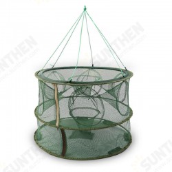 8/9/13/15 Holes Foldable Double Layer Fishing Net Fish Shrimp Fishing Trap Cast Net