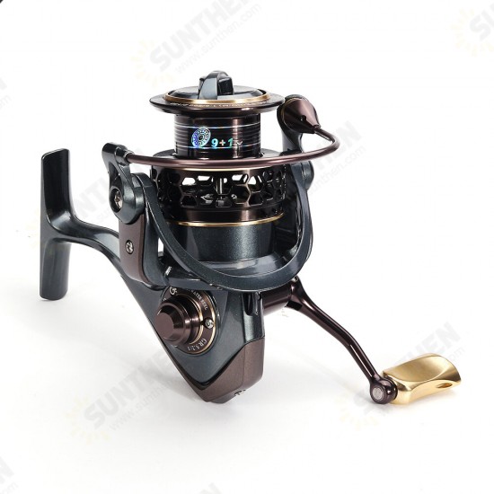 9+1BB 5.2:1 Fishing Reel Metal 3000 Spinning Fishing Wheel With Spare Spool