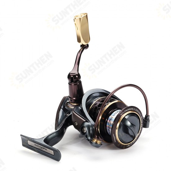 9+1BB 5.2:1 Fishing Reel Metal 3000 Spinning Fishing Wheel With Spare Spool