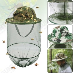 Anti Mosquito Fishing Cap Bug Bee Insect Mesh Hat Head Face Mask Protector Breathable Anti-sun Hiking Camping