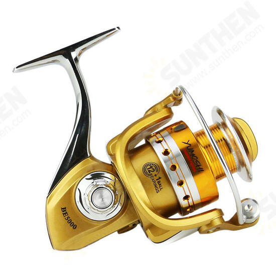 BE2000-5000 5.5:1 12+1BB Gapless Full Metal Spinning Reel Left/Right Hand Sea Fishing Reel