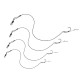CR-G003 MOSODO 2PCS 2 4 6 8# High Carbon Steel Fishing Hook Elastic Rigs Hook Freshwater