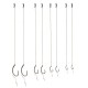 CR-K001 2PCS High Carbon Steel Fishing Hook Barbless Carp Hooks Lead Line Sea Freshwater