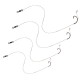 CR-K001 2PCS High Carbon Steel Fishing Hook Barbless Carp Hooks Lead Line Sea Freshwater