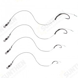 CR-K002 2PCS CR-K002 2 4 6 8# High Carbon Steel Fishing Hook Rigs Ring Swivels Lead Clip Set Hooks CR-K002 2PCS CR-K002 2 4 6 8# High Carbon Steel Fishing Hook Rigs Ring Swivels Lead Clip Set Hooks
