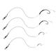 CR-K002 2PCS CR-K002 2 4 6 8# High Carbon Steel Fishing Hook Rigs Ring Swivels Lead Clip Set Hooks