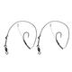 CR-K002 2PCS CR-K002 2 4 6 8# High Carbon Steel Fishing Hook Rigs Ring Swivels Lead Clip Set Hooks