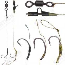 CR-K002 2PCS CR-K002 2 4 6 8# High Carbon Steel Fishing Hook Rigs Ring Swivels Lead Clip Set Hooks CR-K002 2PCS CR-K002 2 4 6 8# High Carbon Steel Fishing Hook Rigs Ring Swivels Lead Clip Set Hooks