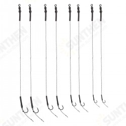 CR-K004 2PCS 2# 4# 6# 8# High Carbon Steel Hair Rigs Barbed Carp Fishing Hook Lead PE Wire Freshwater Fishing CR-K004 2PCS 2# 4# 6# 8# High Carbon Steel Hair Rigs Barbed Carp Fishing Hook Lead PE Wire Freshwater Fishing