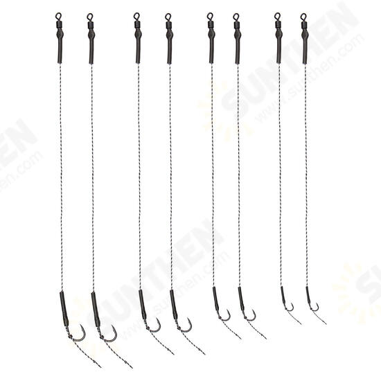 CR-K004 2PCS 2# 4# 6# 8# High Carbon Steel Hair Rigs Barbed Carp Fishing Hook Lead PE Wire Freshwater Fishing CR-K004 2PCS 2# 4# 6# 8# High Carbon Steel Hair Rigs Barbed Carp Fishing Hook Lead PE Wire Freshwater Fishing