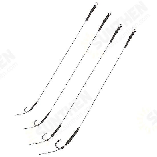CR-K004 2PCS 2# 4# 6# 8# High Carbon Steel Hair Rigs Barbed Carp Fishing Hook Lead PE Wire Freshwater Fishing CR-K004 2PCS 2# 4# 6# 8# High Carbon Steel Hair Rigs Barbed Carp Fishing Hook Lead PE Wire Freshwater Fishing
