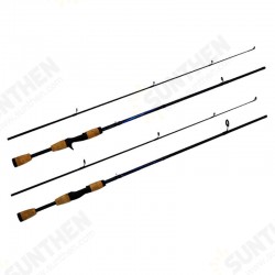 Carbon Fiber 1.8m 2 Section Spinning/Casting Fishing Rod Wooden Handle Fishing Pole