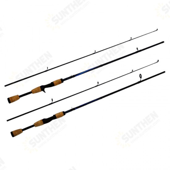 Carbon Fiber 1.8m 2 Section Spinning/Casting Fishing Rod Wooden Handle Fishing Pole Carbon Fiber 1.8m 2 Section Spinning/Casting Fishing Rod Wooden Handle Fishing Pole