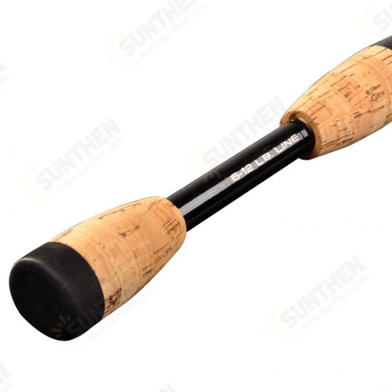 Carbon Fiber 1.8m 2 Section Spinning/Casting Fishing Rod Wooden Handle Fishing Pole Carbon Fiber 1.8m 2 Section Spinning/Casting Fishing Rod Wooden Handle Fishing Pole