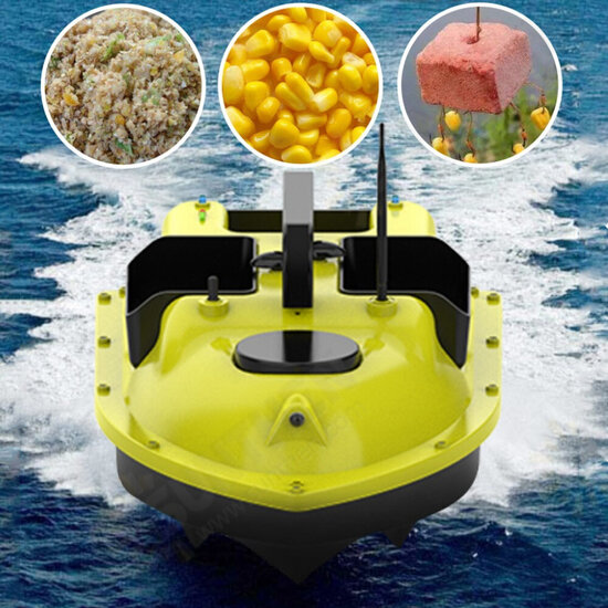 D18 RC Boat Smart Fishing Bait Boat 500M 7.4V 5200mAh 3 Hoppers Fish Finder Boat Kit for Outdoor Fishing Hunting