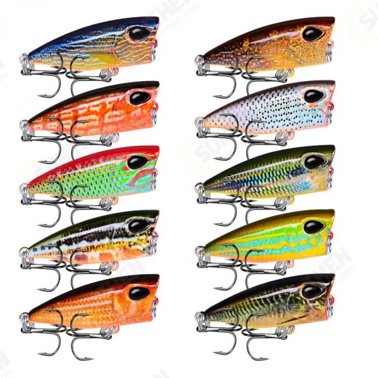 DW1120 10Pcs/Set 4.2cm 3.5g Carp Fishing Lure Topwater Popper Fishing Bait Artifical Wobbler DW1120 10Pcs/Set 4.2cm 3.5g Carp Fishing Lure Topwater Popper Fishing Bait Artifical Wobbler