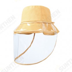 Detachable Fisherman Bucket Hat Transparent Protective Mask Hat Anti-Fog Saliva Fishing Hiking Detachable Fisherman Bucket Hat Transparent Protective Mask Hat Anti-Fog Saliva Fishing Hiking