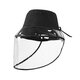 Detachable Fisherman Bucket Hat Transparent Protective Mask Hat Anti-Fog Saliva Fishing Hiking Detachable Fisherman Bucket Hat Transparent Protective Mask Hat Anti-Fog Saliva Fishing Hiking