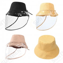 Detachable Fisherman Bucket Hat Transparent Protective Mask Hat Anti-Fog Saliva Fishing Hiking Detachable Fisherman Bucket Hat Transparent Protective Mask Hat Anti-Fog Saliva Fishing Hiking