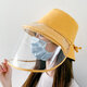 Detachable Fisherman Bucket Hat Transparent Protective Mask Hat Anti-Fog Saliva Fishing Hiking Detachable Fisherman Bucket Hat Transparent Protective Mask Hat Anti-Fog Saliva Fishing Hiking