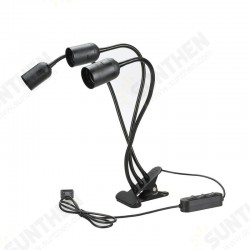 E27 Screw Turning Three Head Lights Outdoor Multi-functional Lights LED Work Light with Clip Base-US Plug and Switch E27 Screw Turning Three Head Lights Outdoor Multi-functional Lights LED Work Light with Clip Base-US Plug and Switch