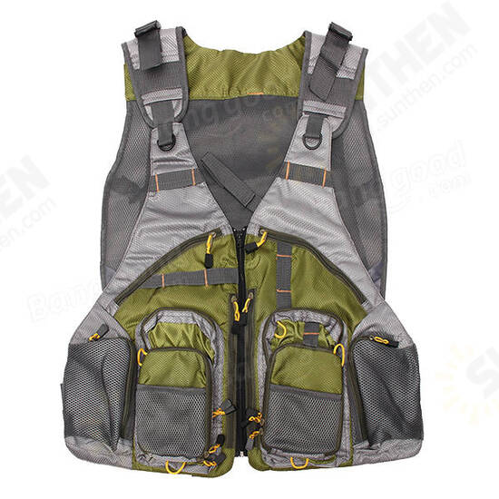 Fly Fishing Vest General Size Adjustable Mutil-Pocket Outdoor Sport Fishing Mesh Vest