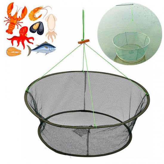 Foldable Fishing Net Fishing Bait Trap Crab Net Crawdad Shrimp Cast Dip Cage Fish Pot