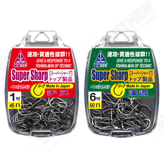 Japanese High Carbon Steel Fishing Hooks High Elasticity Fishing Tackle