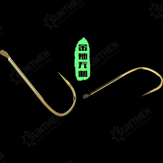 High Carbon Steel Fishing Hook No Thorns Golden Black Silver Tackle