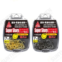 High Carbon Steel Fishing Hook No Thorns Golden Black Silver Tackle