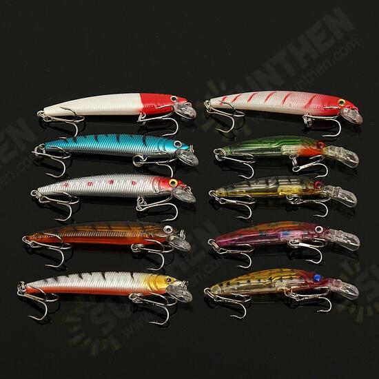 Lot 56 Mixed Minnow Fishing Lures Bass Baits Crankbaits Sharp Hooks Tackle Set