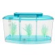 Mini Pool Ecosystem Aquarium Fish Tank With LED Light Fish Aquarium Tank Divider Filter Water For Small Fish