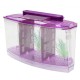 Mini Pool Ecosystem Aquarium Fish Tank With LED Light Fish Aquarium Tank Divider Filter Water For Small Fish