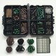 One Set Assorted Carp Fishing Accessories Hooks Rubber Tubes Swivels Beads Sleeves Combo Box