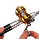 PFS-02 Mini Telescopic Portable Pocket Pen Shape Aluminum Alloy Fishing Rod Reel Line Combos