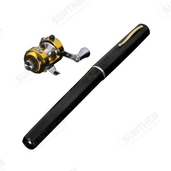 PFS-02 Mini Telescopic Portable Pocket Pen Shape Aluminum Alloy Fishing Rod Reel Line Combos