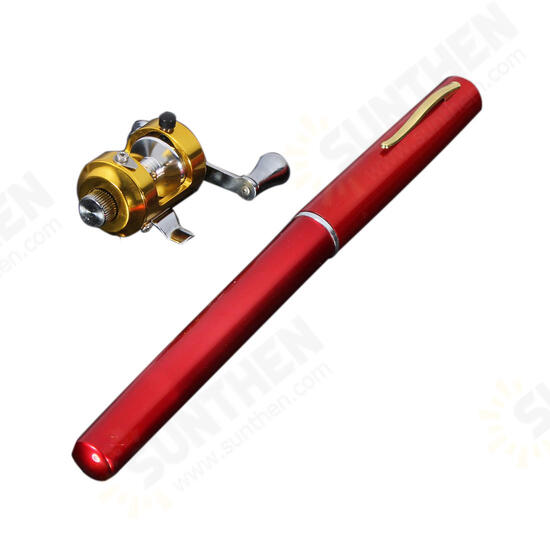 PFS-02 Mini Telescopic Portable Pocket Pen Shape Aluminum Alloy Fishing Rod Reel Line Combos PFS-02 Mini Telescopic Portable Pocket Pen Shape Aluminum Alloy Fishing Rod Reel Line Combos